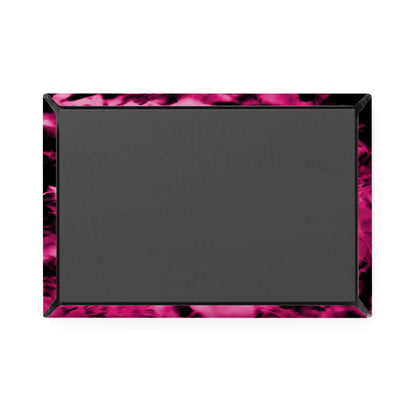 Back view of a rectangular button magnet.