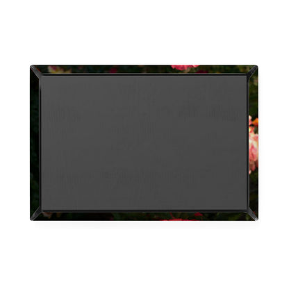 Back view of a rectangular button magnet.