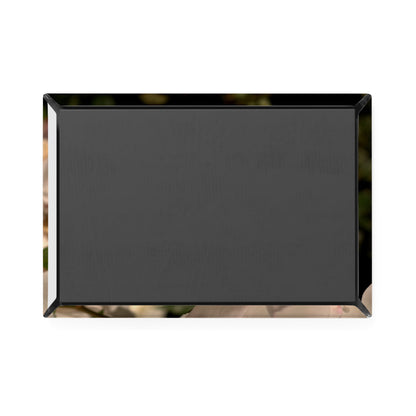 Back view of a rectangular button magnet.