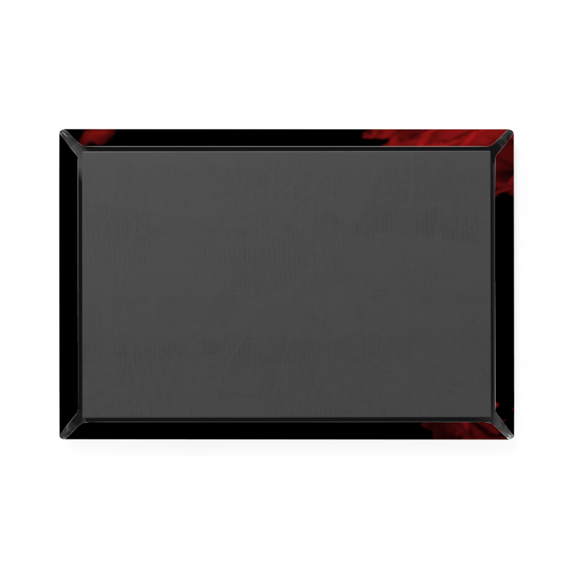 Back view of a rectangular button magnet.