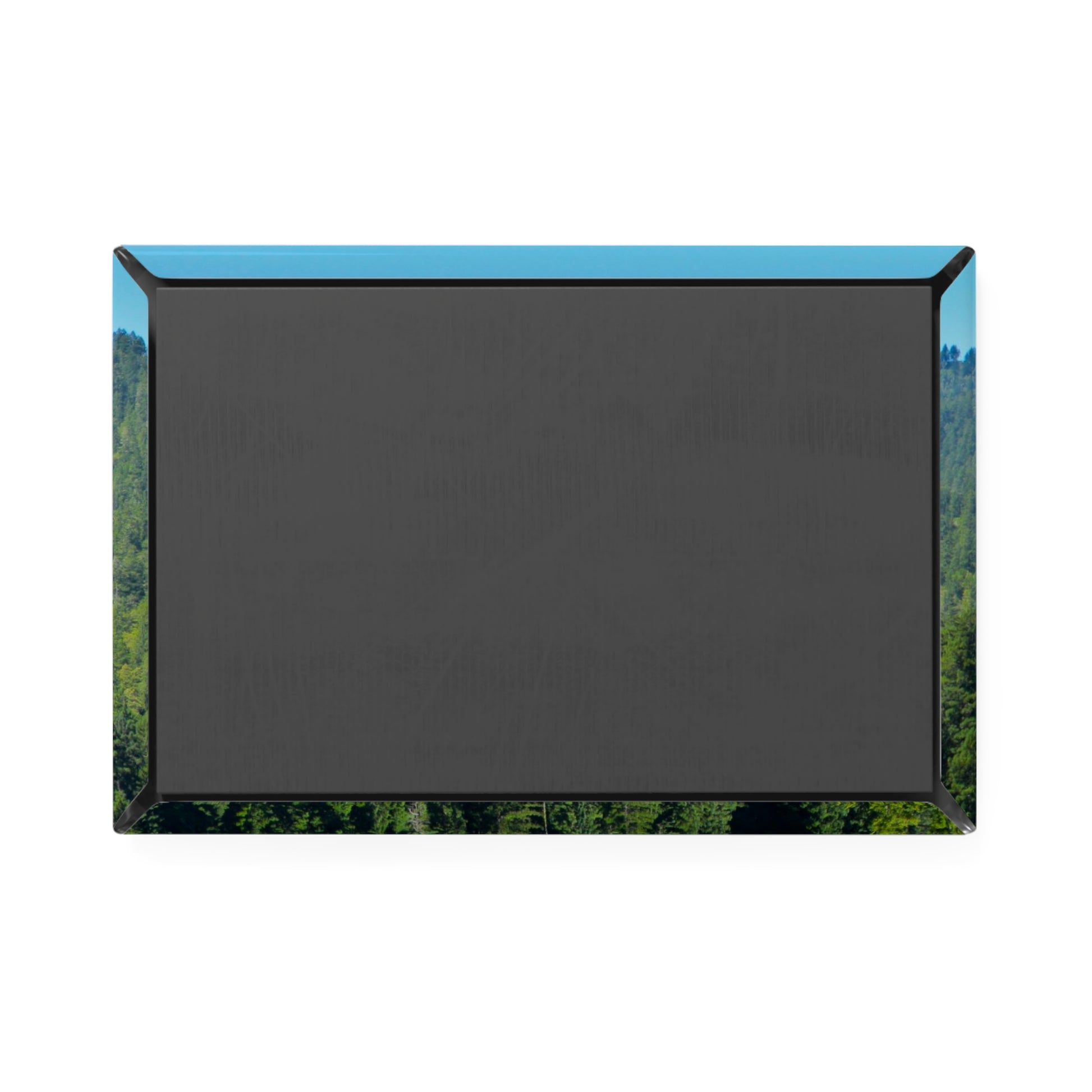 Back view of a rectangular button magnet.