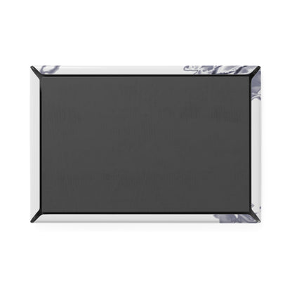 Back view of a rectangular button magnet.