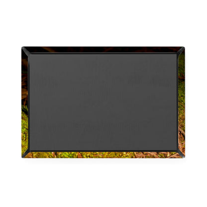Back view of a rectangular button magnet.