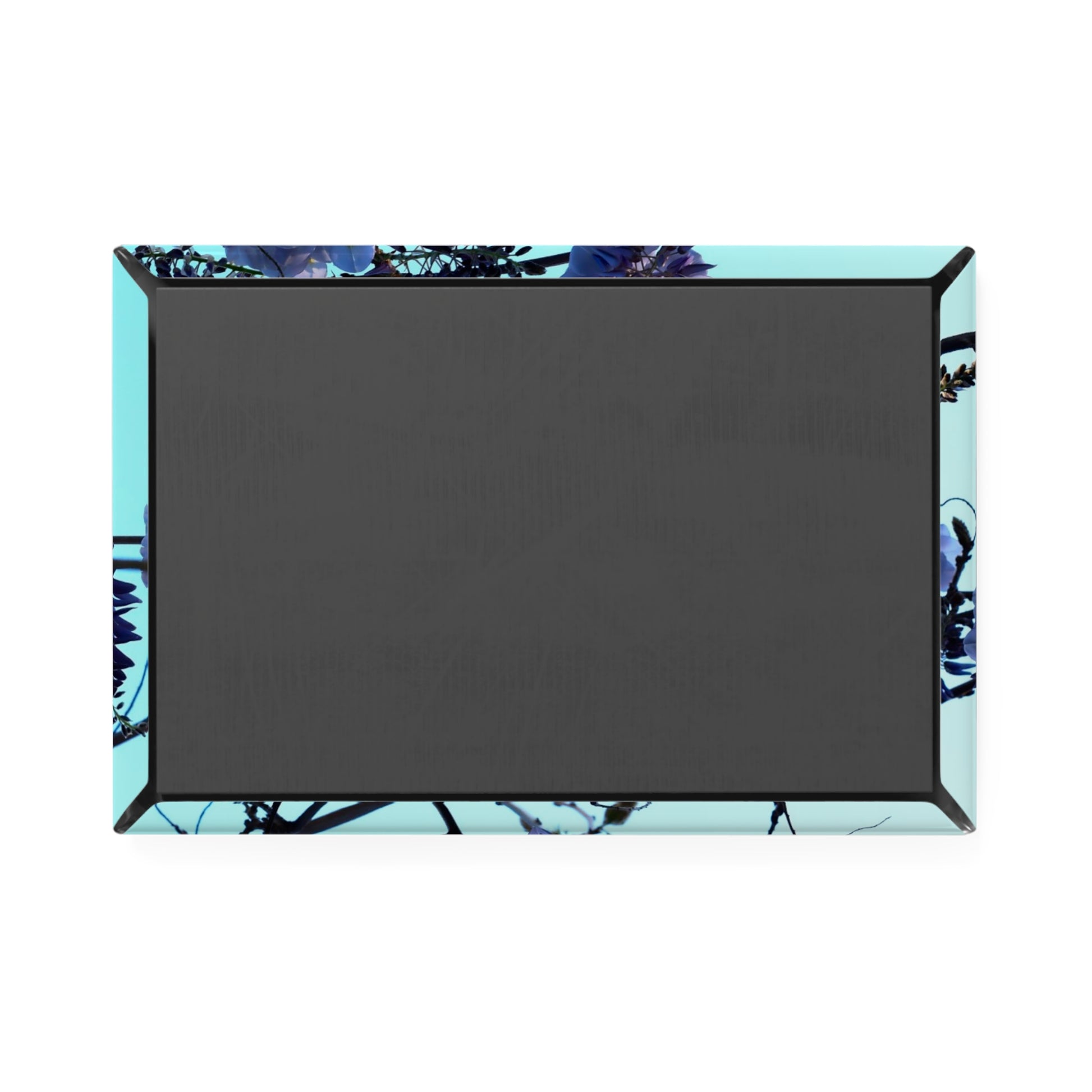 Back view of a rectangular button magnet.