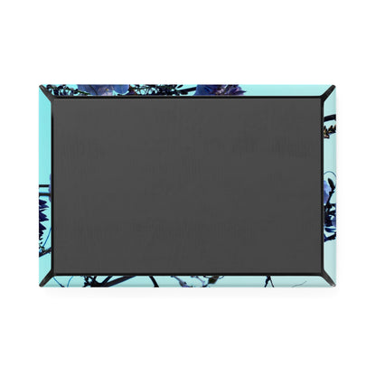 Back view of a rectangular button magnet.