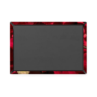 Back view of a rectangular button magnet.