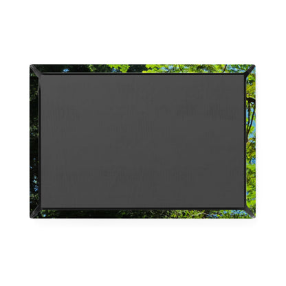 Back view of a rectangular button magnet.
