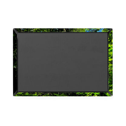 Back view of a rectangular button magnet.
