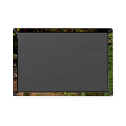 Back view of a rectangular button magnet.