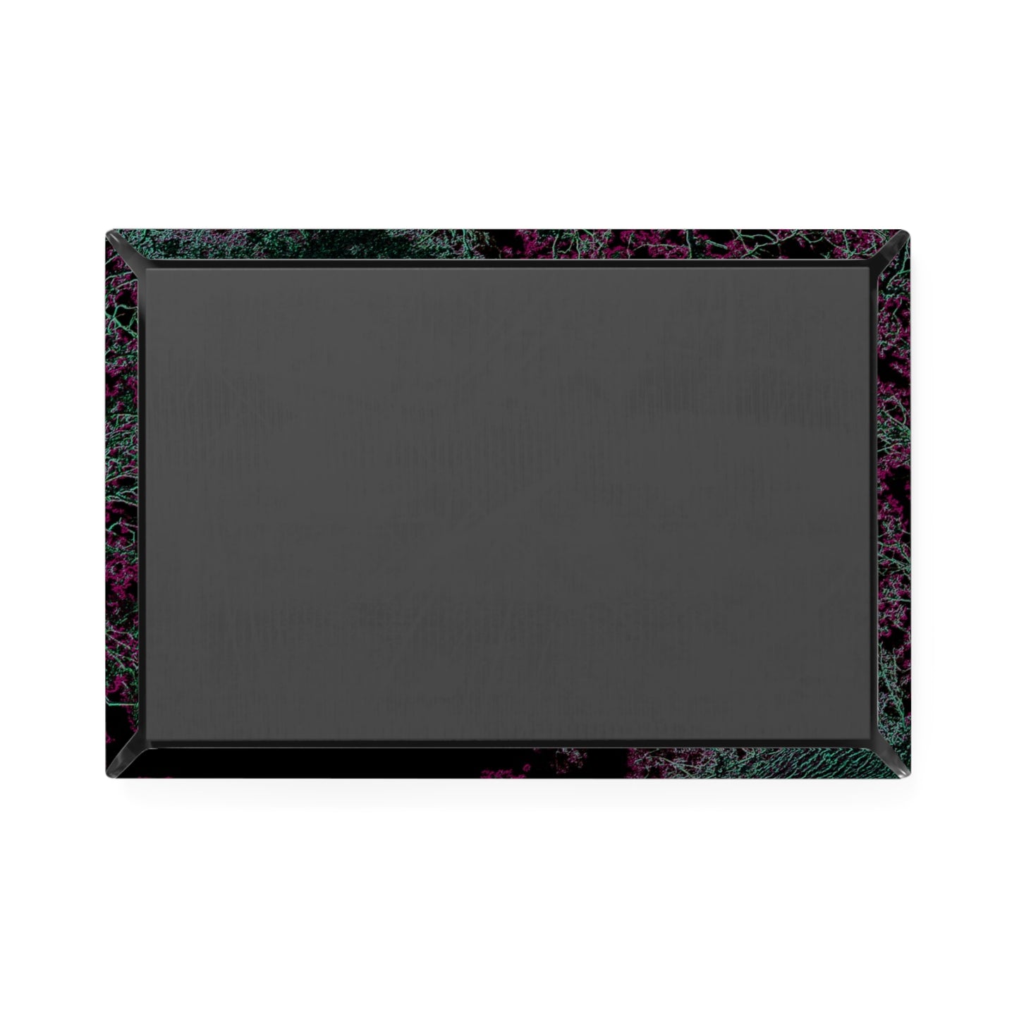 Back view of a rectangular button magnet.