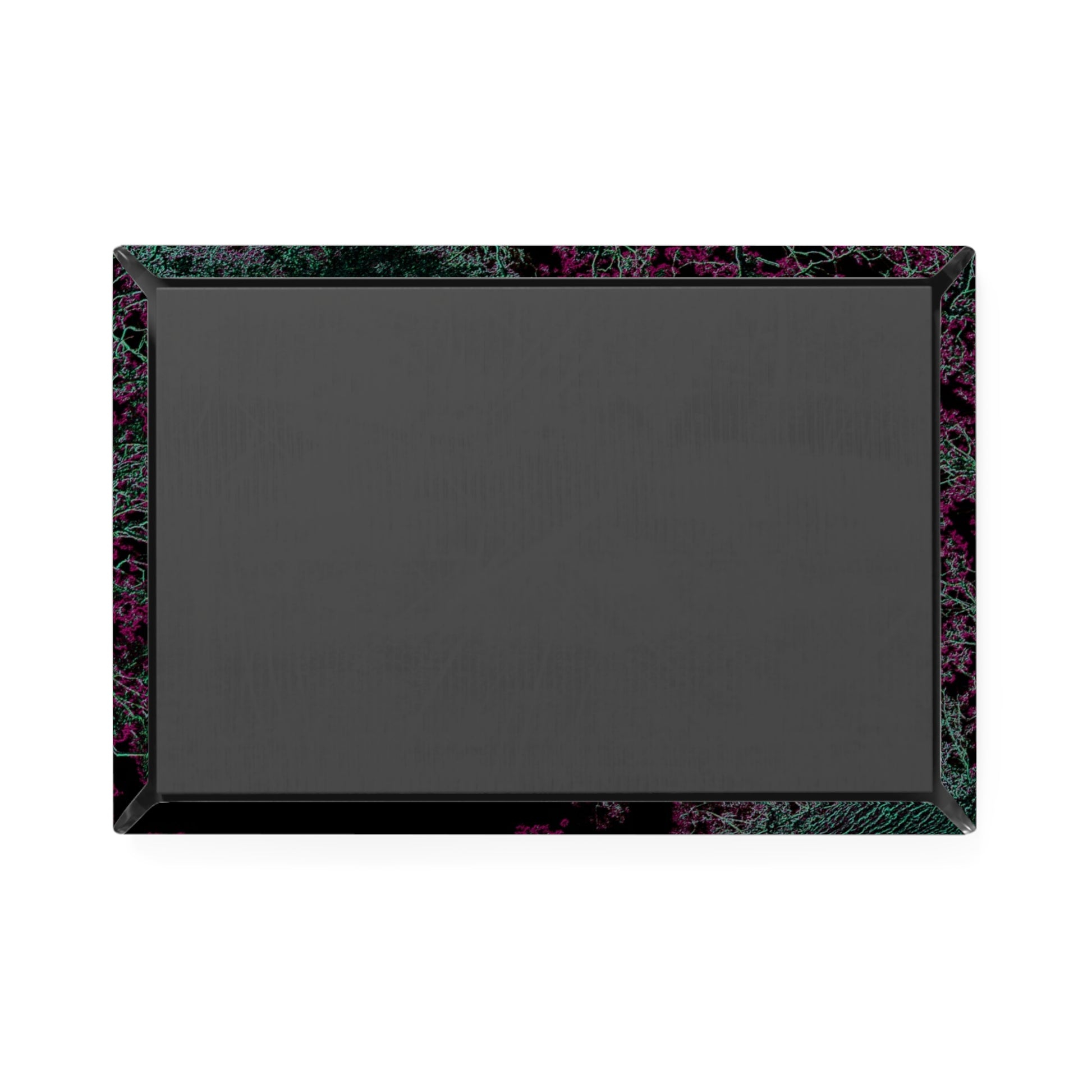 Back view of a rectangular button magnet.