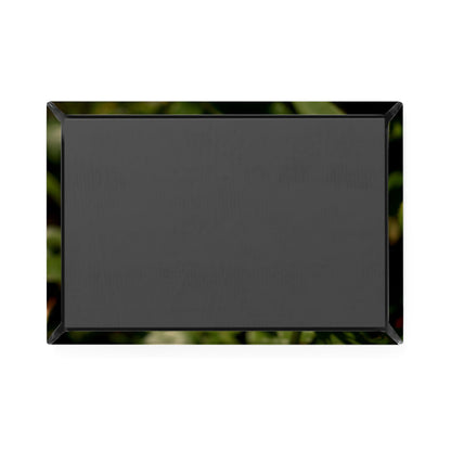 Back view of a rectangular button magnet.