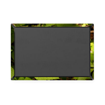 Back view of a rectangular button magnet.