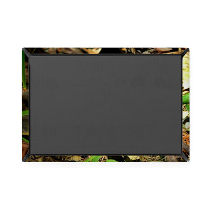 Back view of a rectangular button magnet.